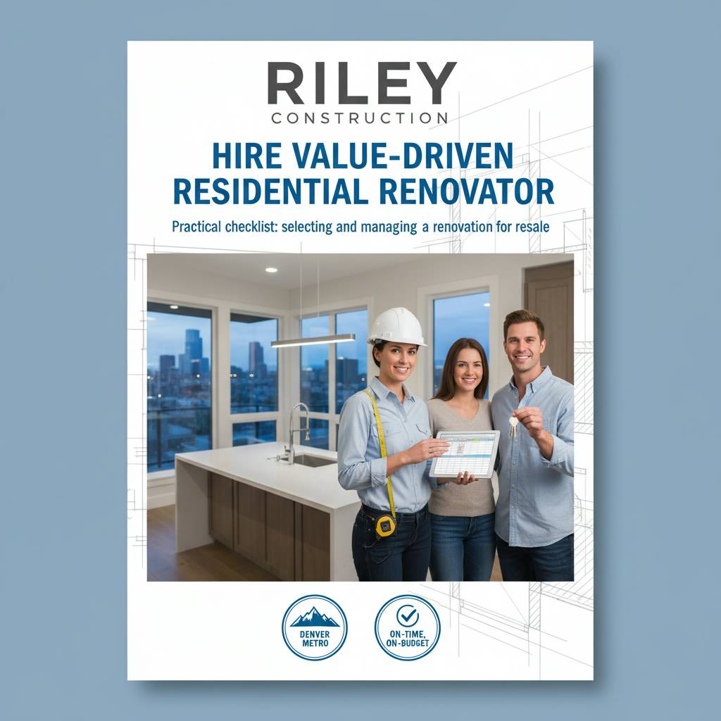 Practical checklist: selecting and managing a renovation for resale